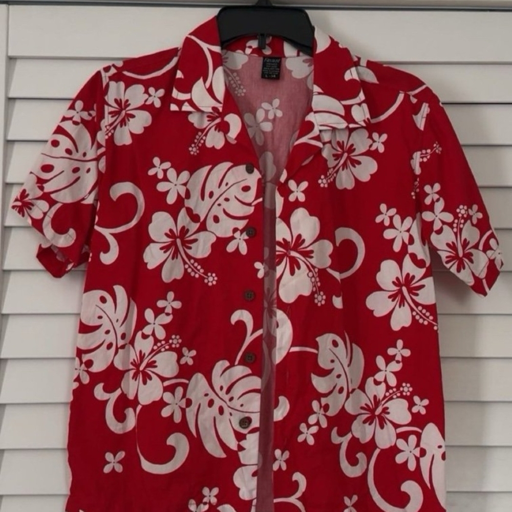 Hawaiian Floral Kids Button Down Shirt